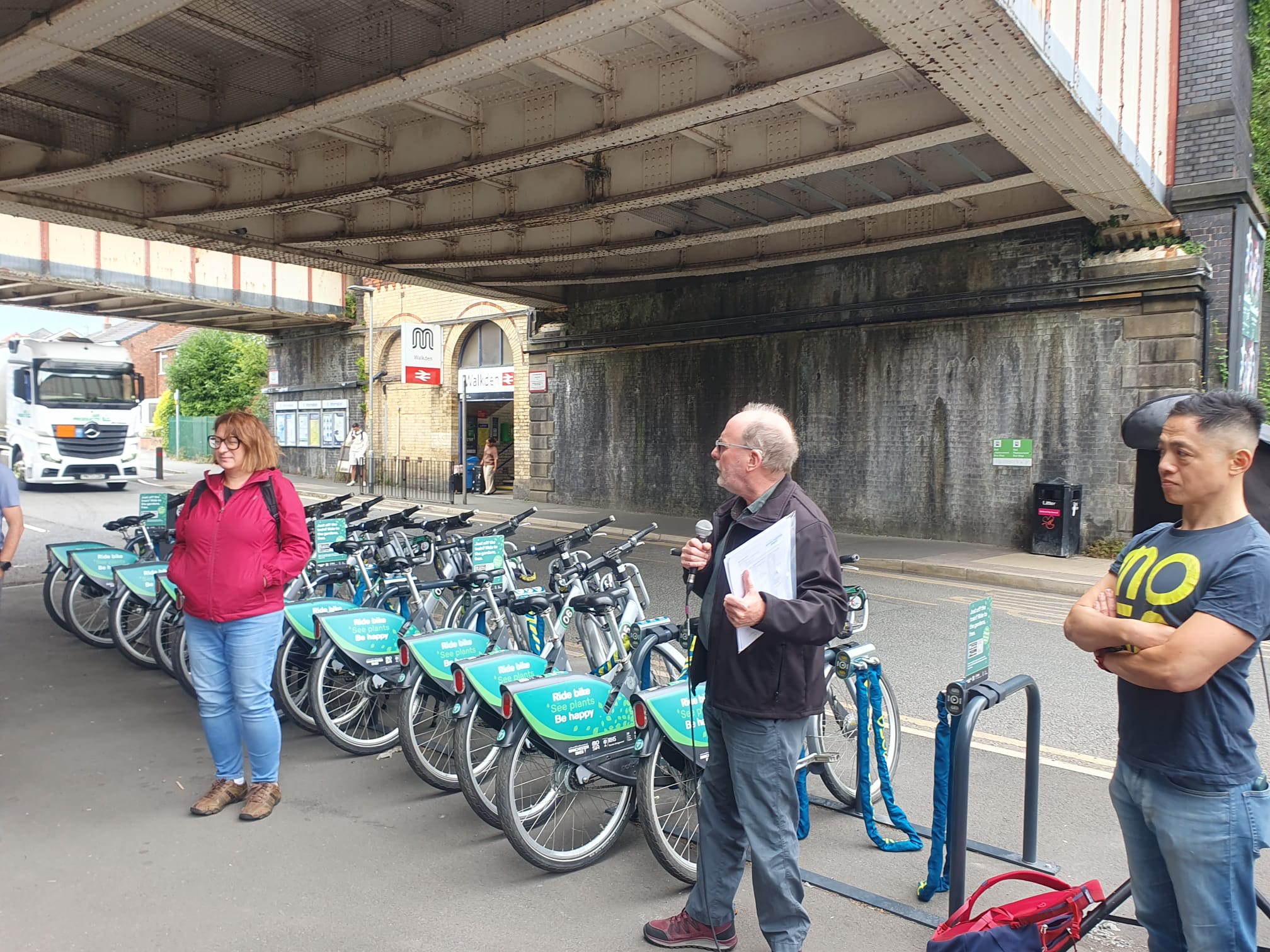 Reg at the RHS Bridgewater Bike Hire Scheme launch